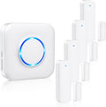 Door Chime, Satisure Door Sensor Chime When Door Opens, Door Entry Alarm for Business/Home/Office/Store with 600 FT Range 58 Chimes 5 Volume Levels LED Indicator (1 Receivers & 4 Sensors)