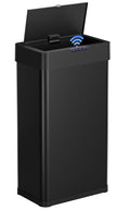 Arlopu Automatic Trash Can,Sensor Motion Stainless Steel Garbage Bin, Touchless Smart Waste Bin, W/Stay-Open, Soft Close Lid, Display Light for Kithchen, Living Room, Office (Black, 18.5gal)