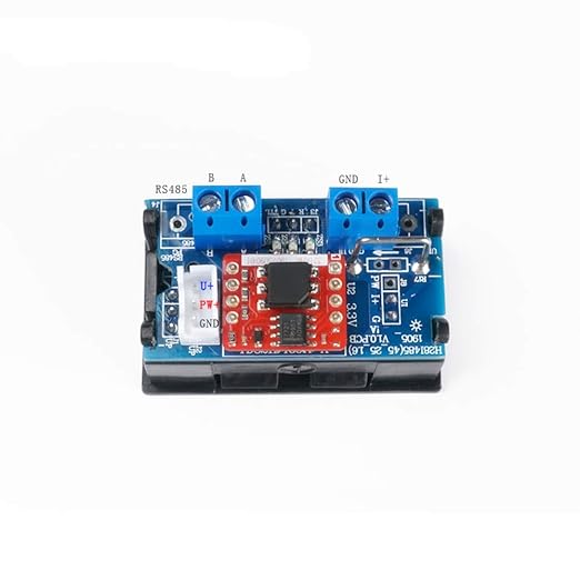 Taidacent Modbus RTU Power Monitor Energy Meter DC Voltage Current Meter Ammeter RS485 TTL Isolated 100V 5A 10A 50A 100A Dual LCD Display (100V5A_Modbus Protocol_485 Isolation)