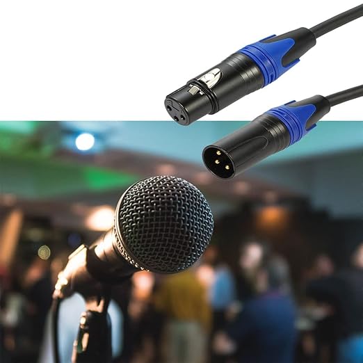 Seefeful (20 FT - 1 Pack) 1 Male to 2 Female XLR Y Splitter Micrphone Cable, 3pin Female to Dual Male Y-Splitter Balanced Mic Audio Cables for Stereo Mic to L & R Audio Track