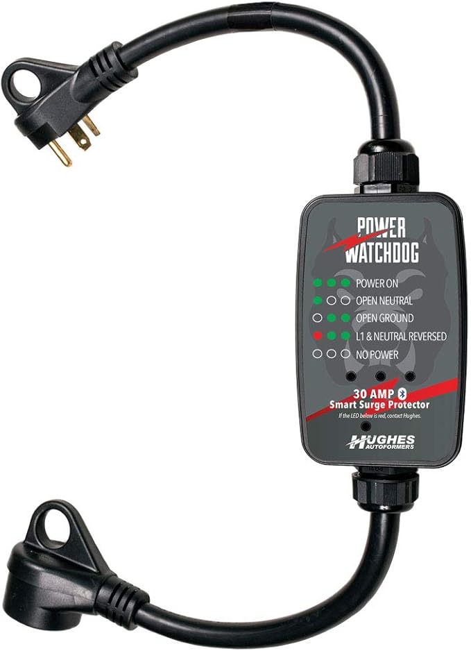 Power Watchdog PWD30, Bluetooth Surge Protector, 30 Amp, Portable, 14 Inch