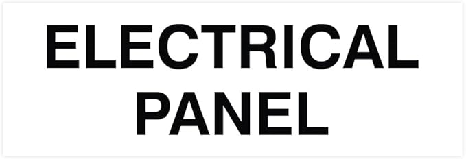 All Quality Basic Electrical Panel Sign - Fire Regulation Safety Compliance Sign - White - Medium (1 Pack)