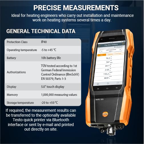 testo 300 Combustion Analyzer HVAC Kit - Image 8