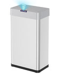 TLSUNNY 16 Gallon Motion Sensor Trash Can,Touchless Automatic Garbage Can,Brushed Stainless Steel Smart Bin,with Bag Holder,Soft Close Lid,for Kitchen,Office,RV,Bedroom,Living Room (Silver, 60L)