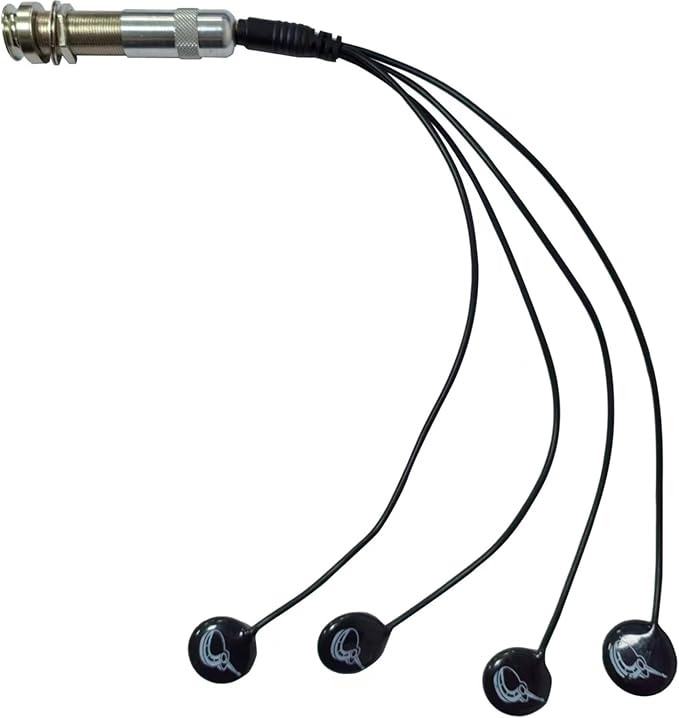 Journey Instruments Passive Piezo Acoustic Pickup – EP004K Four Balanced German-Made Passive Piezo Pickup Elements – Piezo Pickup for Classical Guitars