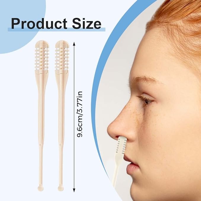 ROWPOZ 2-in-1 Nasal Hair Cutter, Durable Double Sided Trimmer Mini Nose Trimmer, Lightweight Nose Grooming Tool for Travel (A-3Pcs)