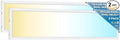 Sunco 1x4 LED Flat Panel Light Fixture 50W Selectable Brightness 3750/5000/5700LM Selectable Color Temperature 3500K/4000K/5000K 0-10V Dimming Matte White Drop Ceiling Office Lights ETL 2 Pack