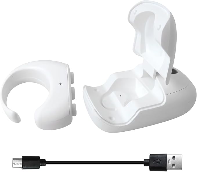 HEKUTU Social Media Scrolling Ring Remote - Hands-Free Controller for T-ikT-ok Yout-ube IG - White
