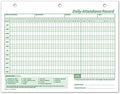 NextDayLabels - Employee Daily Attendance History Records, Letter Size Cards by NextDayLabels