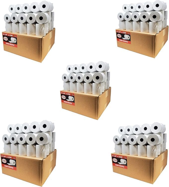 BPA Free Thermal Paper 3 1/8 x 230 Receipt Rolls fits all Clover POS Cash by BuyRegisterRolls%C2%AE