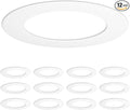 Amico 12 Pack Goof Rings for 6 Inch Recessed Lights, Can Light Trim Ring Cover by Amico