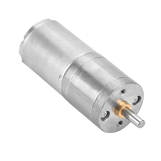 25mm DC 12V 25GA-370 Low Speed Metal Gear Motor for Electronic Locks Robotics Electric Curtains Security Systems with Copper Coil and Quiet High Performance