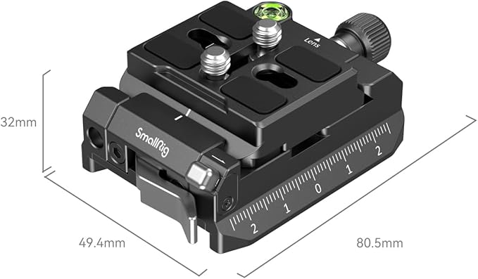 SmallRig Mount Plate Kit with Top Plate for Arca-Swiss and Bottom Plate for Manfrotto-Type, Compatible for DJI RS Series - 4234