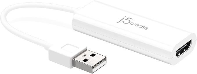j5create USB to HDMI Display Adapter- USB to HDMI 1080P Cable Converter Adapter for Windows (JUA195)