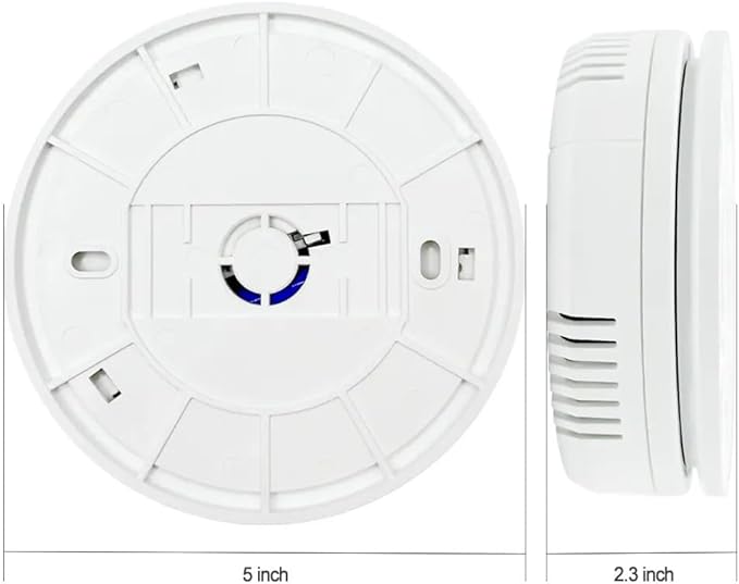 Carbon Monoxide Detector, VzmcovCO Monitor Powered by AA Battery (not Included), with LCD Digital Display, Used for Voice Alarm in Home Office, Hotel Garage, Kitchen, Bedroom, Living Room (1Pack)