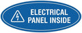 Signs ByLITA Oval Electrical Panel Inside Sign (Blue) - Large
