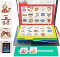 Visual Communication Book,162 ASD Photo Picture Cards: Autism Language Vocabulary, Speech Articulation Therapy, ADHD & Aprexia Learning (English Plastic Cartoon Picture Book, Large)