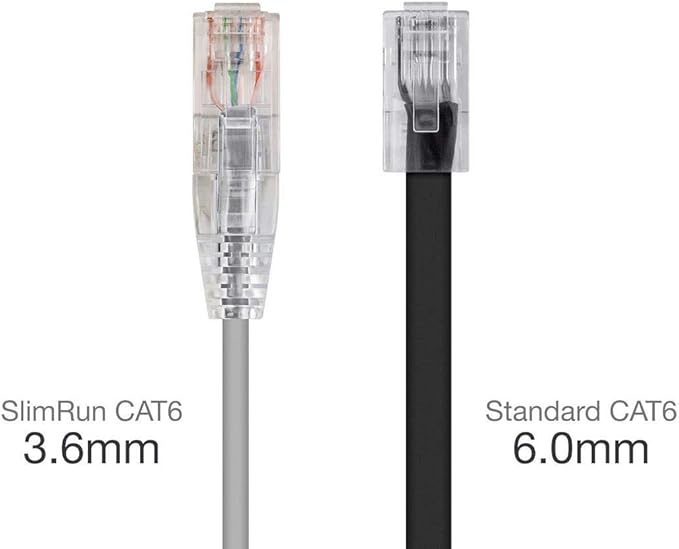 Monoprice Cat6 3ft Gray Component Level Patch Cable UTP 28AWG 550MHz Pure Bare - Image 2