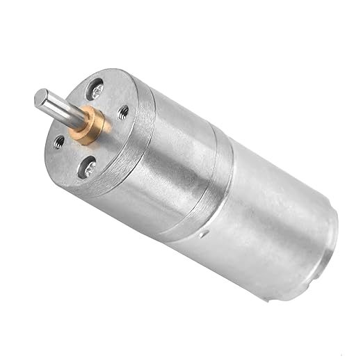 25mm DC 12V 25GA 370 Low Speed Metal Gear Motor for Electronic Locks Robots Electric Curtains Doors Mixers Monitoring Equipment Pet Feeders High