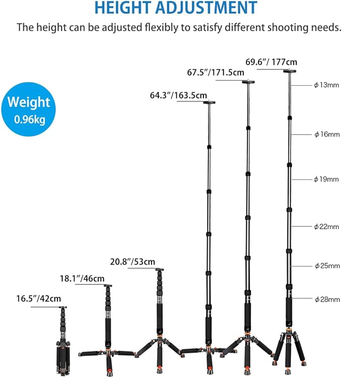 Koolehaoda 69" Aluminum Camera Monopod - Image 3