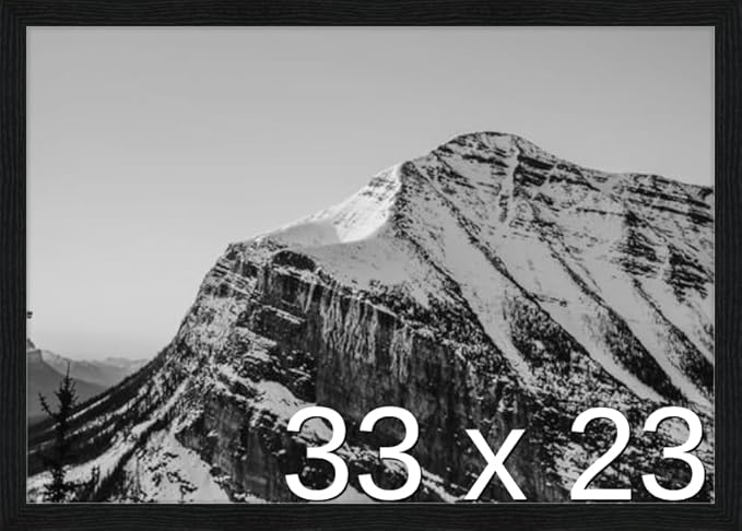 Frame It Easy 33 x 23 Black Grain Wood Frame (Derby)
