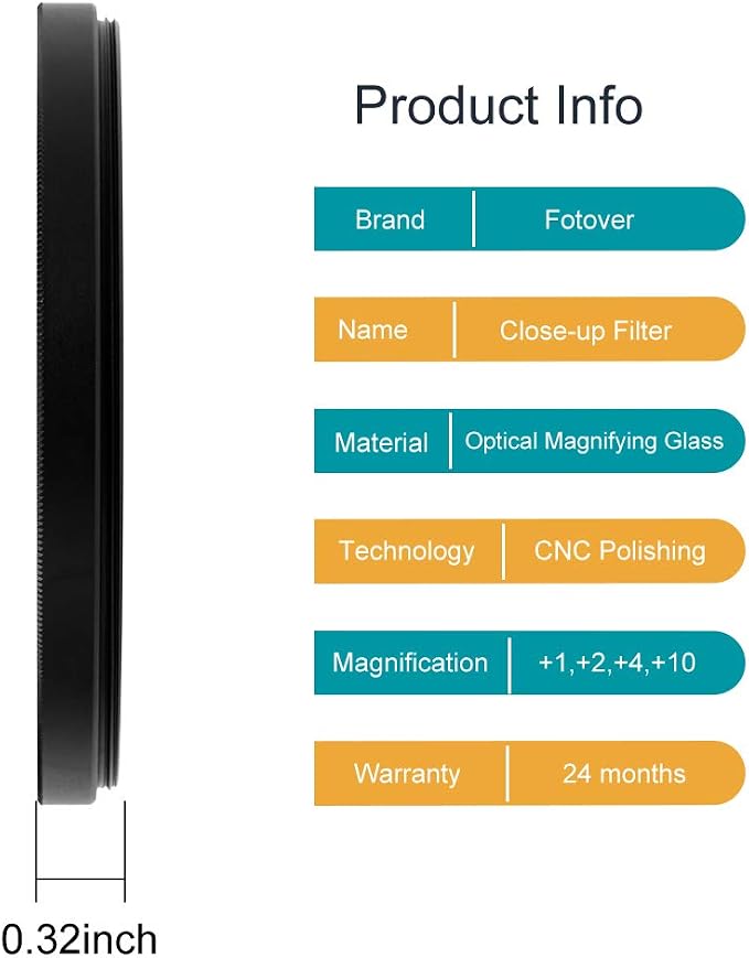49mm Close-up Filter Kit 4 Pieces Macro Filter Accessory Close-up Lens Filter - Image 3