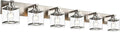 WINSHEN 6-Lights Brushed Nickel Bathroom Light Fixture Over Mirror, Modern Wall Sconce with Clear Glass Shades, E26 Bulb Base Vanity Lighting for Over Mirror Kitchen