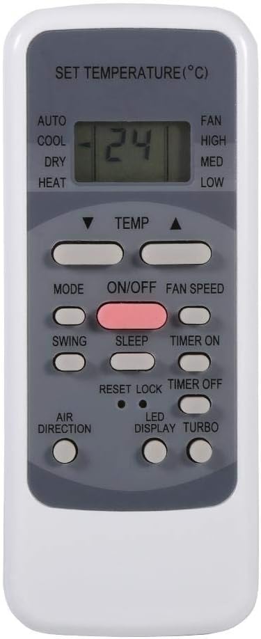 Universal AC Remote Control for R51/E R51/CE R51M/CE R51D/E R51M/BGE R51M/BGE, Air Conditioners with Digital LCD Screen,Multifunctional Codes Remote Control