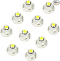 WLJH White Dash Indicator Light A/C Climate Heater Control Switch Led Bulbs Kit Compatible For Camry Corolla Tacoma Matrix, Pack of 10