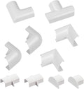 D-Line Medium Cable Raceway Accessory Pack, Join 1.18in x 0.59in Cord Cover Lengths, 10 Accessories Included, Hide Cords Around a Variety of Angles - White