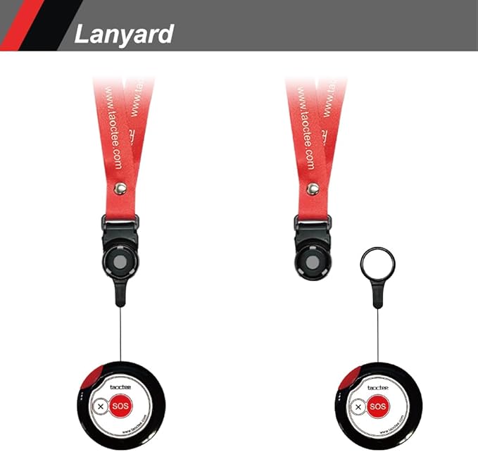 Panic Button Alarm for Security Emergency Remote Panic Button Alarm Siren for Home,Lightweight and Compact Button with Lanyard,Emergency Alert System for House Business Shop(Only 2xbuttons)