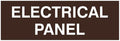 All Quality Basic Electrical Panel Sign - Fire Regulation Safety Compliance Sign - Dark Brown - Small (1 Pack)