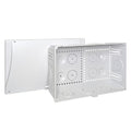 ICC 9” Plastic Structured Wiring Enclosure, Media Enclosure with Cover, Cable Management Box for Residential Structured Cabling, UL Listed, ICRESDC9PE
