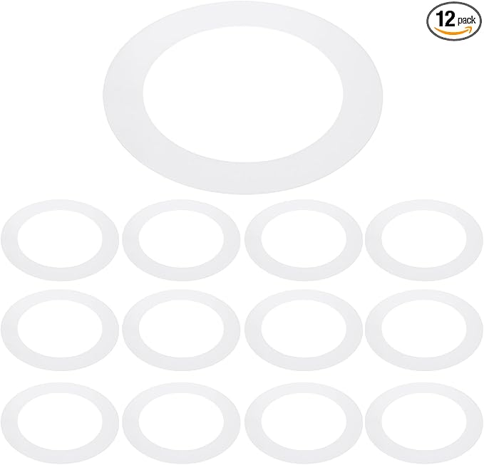 PATIKIL 5" ID 7.5" OD Plastic Trim Ring, Translucent Matte White by PATIKIL