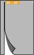 Yotache Reversible Left/Right Opening Magnetic Screen Door Fit Doors 36x82 Inch, Screen Size 38"x83" Anti-Tearing Screen Net with Strong Magnets for Front/Back Patio Door, Black
