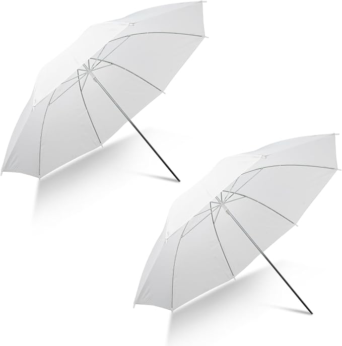 33"/84cm White Translucent Soft Umbrella Kit, Photography Umbrella Lighting Kit by Hahawalker