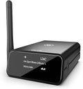 Auris Blume Pro HiFi Bluetooth 5.3 Music Receiver Long Range Bluetooth Adapter with Audiophile DAC, LDAC, aptX HD, OLED Display & Optical Coaxial AUX Output for Home Stereo, AV Receiver or Amplifier