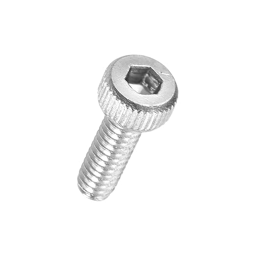 Kozelo 50pcs Socket Head Cap Screws - [M1.6-0.35 x 6mm] 304 Stainless Steel Allen Socket Drive for Electrical Motor 3D Printing Fan Engine Replacement Use, Silver