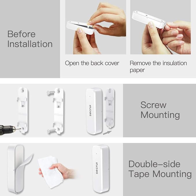 Door Chime, Door Sensor Chime for Door Opens – Door Ringer with 500ft Operating Range 52 Chime Adjustable Volume Mute Mode LED Indicators –Entry Alert Chime for Business/Home/Office