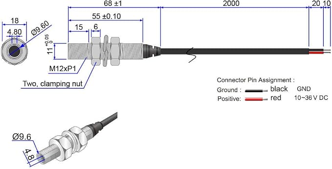 IR Circular Dot Laser Module, 1050 nm, Class 1, Industrial Laser Projector - Image 3