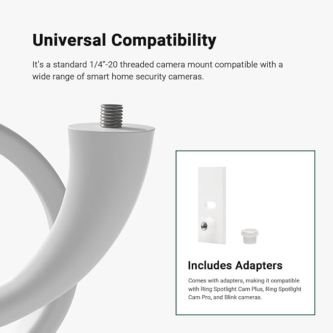 Holicfun Flexible Twist Mount for Indoor and Outdoor Security Cameras, - Image 3