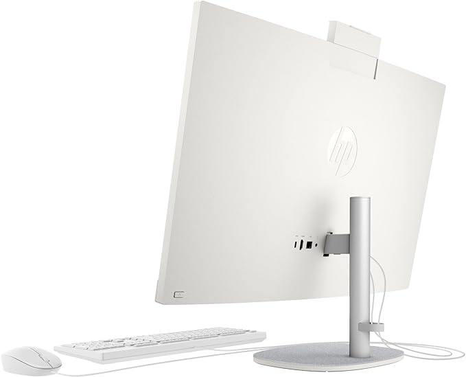 HP 27 FHD AIO PC (Intel 12-Core Ultra 7 255U, 64GB DDR5 RAM, 2TB SSD + ext 256GB SSD Dock, MS Office 2021, W11 Pro, HDMI, RJ45, WiFi 6, FHD Webcam, Wireless KB+Mouse) - All in One Business Desktop