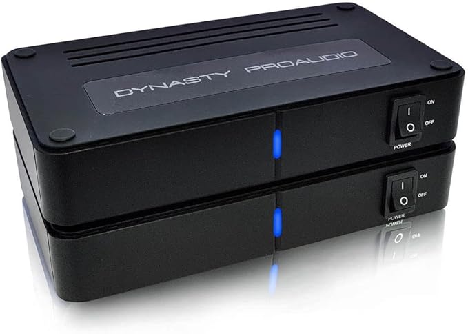 DYNASTY PROAUDIO WSA-5RP Wireless Surround Sound Rear Speakers Kit with 2 x 50W Amplifier Built-in, 5.2G / 5.8GHz Dual Band Selectable, Total 106 RF Channel Auto Switching, Black