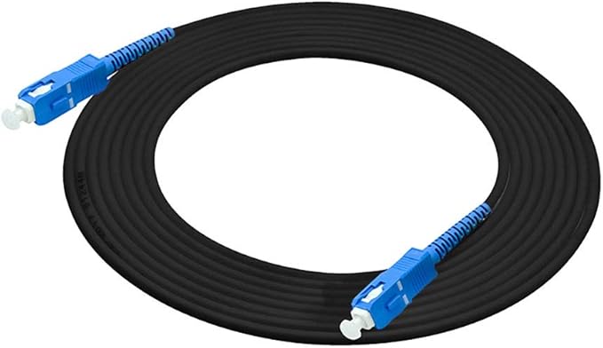 Jeirdus 100M SC Outdoor Armored Simplex SM Fiber Optic Cable Jumper - Optical Patch Cord, Singlemode 9/125, 100Meters (328ft) SC-SC