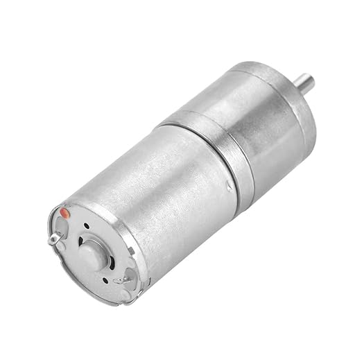 25mm DC 12V 25GA 370 Metal Gear Motor Low Speed High for Electronic Locks Robots Electric Curtains Doors Pet Feeders Surveillance Systems and Mixers