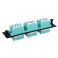 LC/OM3 Fiber Patch Panel, 6 Multimode Aqua Blue 4 Channels LC Adapters by Duogaliaopticalfiberproduct