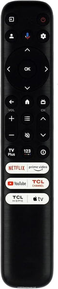 RC813 Replacement Remote for All TCL Android/Google TVs, Compatible with Q/S/FHD/UHD/QLED Series Without Voice Command