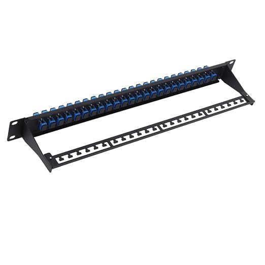 1U Fiber Patch Panel with 24 SC UPC Single Mode Fiber Optic Couplers Singlemode by FiberOpticalAccessories