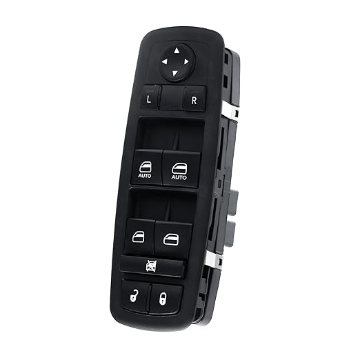 WUANGKI Power Window Door Master Control Switch | Front Driver Side | 3+0 Pins | Compatible with 2008-2009 Dodge Grand Caravan, 2008-2009 Chrysler Town, Country | OE# 4602535AE | Window Buttons