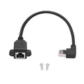 90 Degree Cat6 Ethernet Extension Cable 1FT, Right Angle RJ45 Male to Female by Maixbomr